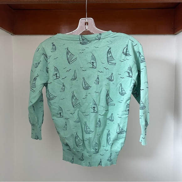 Womens sailboat blue/green 3/4 quarter length cardigan size 8/10 (M) - Picture 6 of 6